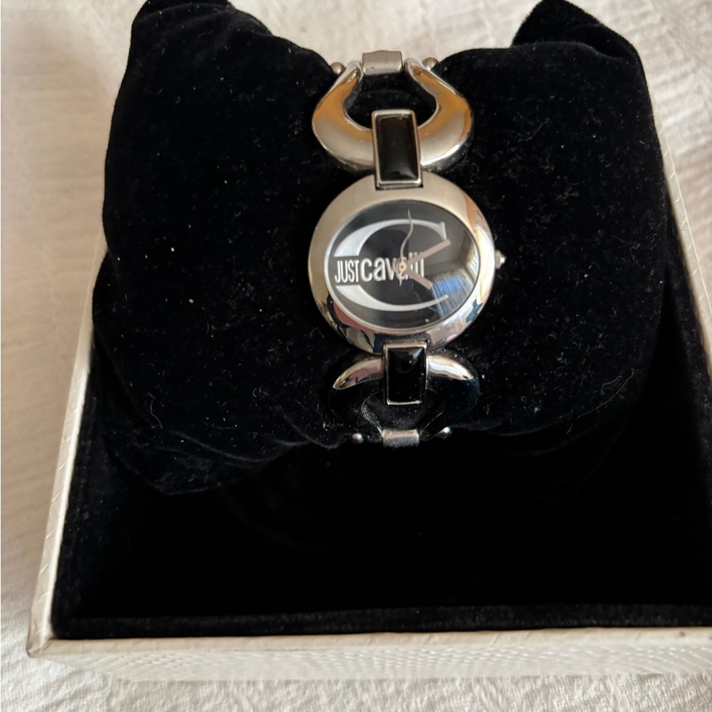 Just Cavalli Black and Silver Bracelet